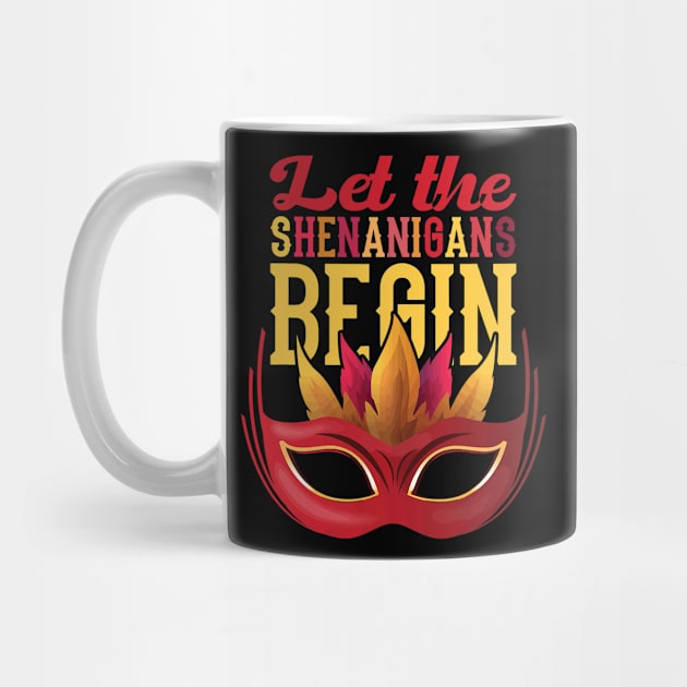 Mardi Gras 2021 Let the Shenanigans Begin Face Mask Gift by ruffianlouse